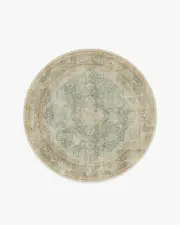 185' Round | Machine Washable Runner Rug | Kid & Pet Friendly | Indoor Rug | Adeline Natural Sage Rug | Ruggable