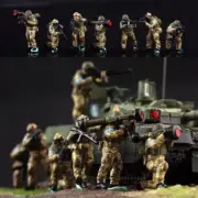 Resin 1/72 Diorama Miniature Toys Ukrainian Anti-tank Squad Painted Solider 7pcs