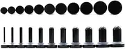 [TBOSEN] Precise Dimensions Set Stainless Steel O-Ring Ear Plugs Tunnels Gauges Stretcher Piercings Kit, 1-6mm, Metal, sandstone