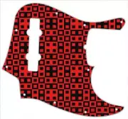 J BASS 5 STRING Graphic Pickguard to fit Fender Bass Guitar Pop Art Squares