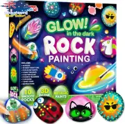 Glow in the Dark Rock Painting Kit - Arts & Crafts for Kids Ages 6-12