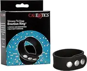 CalExotics Silicone Tri Snap Erection Ring, Black