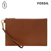 在飛比找momo購物網優惠-【FOSSIL 官方旗艦館】Wristlet 真皮手拿包-咖