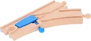 COSMEVIVI Wooden Train Track Playset Switch Track Accessory for Solid Wood Construction Lightweight Design for Easy Installation and Imaginative Play