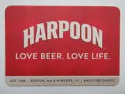 Beer Pub COASTER ~ HARPOON Brewery ~ Boston, MA & Windsor, VT ~ Employee Owned