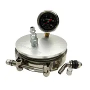 4" inch Boost Leak Tester end Cap with 15 PSI Boost Gauge and Tbolt Clamp - 6...