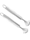 2PCS Stainless Steel Coconut Meat Scraper Fish Scaler Remover for Kitchen