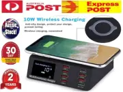 100W 8 Ports Multi USB Charger Quick Charge Fast Wireless Charging Station HUB