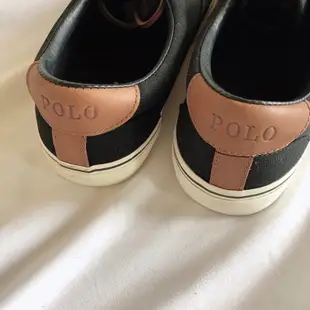 全新 Polo Ralph Lauren 小馬 男生 黑色 帆布 休閒鞋 鞋子