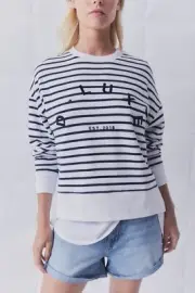 Decjuba D-LUXE EMBROIDERED TEXT SWEAT Size L RRP $89.95