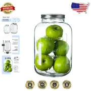Durable 2 Gallon Mason Jar with Wide Mouth Lid for Elegant Food Storage