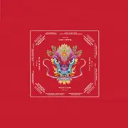 Deep Red Dragon Mahjong Tablecloth