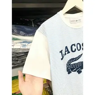 [實圖] Lacoste T 恤白藍 SOC VNXK - 100% Crocodile COTTON