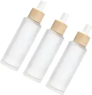 OSOLADY 3Pcs Portable Essential Oil Dropper Bottles Frosted Glass Refillable Containers Travel Accessories for Liquid Storage and Dispenser