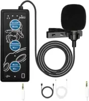 Clip-on Mini Mic Microphone 3.5mm Lavalier Lapel For Mobile Phone PC Recording