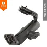 RAM Mirror Mount with Medium Double Socket Arm 1" Ball