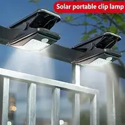 LED Solar Garden Light Outdoor Clip-on Motion Sensing Light IP65 Waterproof Camping Light for Fence Deck Wall Camping Tent Patio