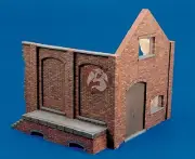 Royal Model 1/35 European Storehouse Ruin Part No.1 [Plaster Diorama Model] 254