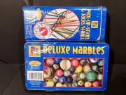 TOY R US 1999 DELUXE MARBLES and PICK-UP STICKS TINS NEW IN PACKAGE Bundle