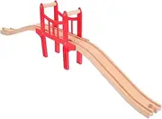 The Train Wooden Track Set Bridge Straight Tracks for Boys and Girls Play