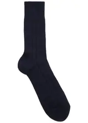 Falke Lhasa Ribbed Wool-blend Socks - Navy - (IT43-44) (IT43-44)