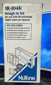 NUTONE IR104K Rough-in Kit for Radio Intercom System IM3303WHK
