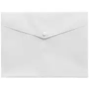J.Burrows Document Wallet A4 Button Closure White