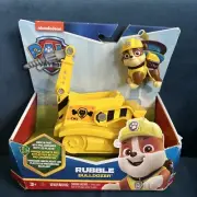 Paw Patrol Rubble with Bulldozer Toy Action Figure NIB From Nickelodeon