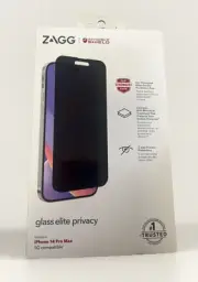 NEW ZAGG Glass Elite Privacy Screen Protector for Apple iPhone 14 Pro Max (6.7")