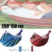 Double Hammock Bed Swinging Camping Hanging Tree Strap Hook Outdoor Garden AU