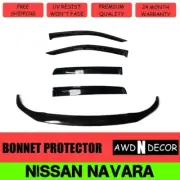 Bonnet Protector, Weathershields For Nissan Navara NP300 D23 2021-2023 Dual Cab