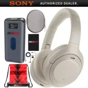 Sony WH-1000XM4 Wireless Noise Cancelling Headphones with Mic Silver Bundle