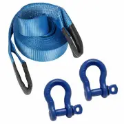 5M 4x4 Offroad Tow Rope Heavy Duty Towing Strap & 2 x 3/4 Shackles Recovery Kit
