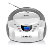 CD Player Portable Boombox with FM Radio/USB/Bluetooth/AUX Input and Earphone...