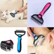 US 2-4 Pc Pet Grooming Brush Dog Undercoat Rake Comb Dematting Deshedding