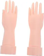 Healvian 2pcs Hand Shaped Ring Holder Vertical Jewelry Display Stand for Rings Multi Function Glove Stand Elegant Desktop Decor Skin Tone Jewelry Organizer