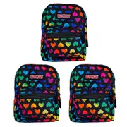 3PK MDI BooBoo Backpack Minis Heart Black Novelty Mini Bag 11x15cm Kids 3y+