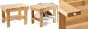 Bamboo Small Seat Stool for Kids, Foot Rest Shaving Stool,Storage