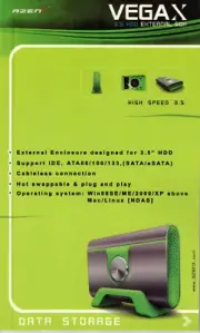 AZENX VX-23VB2 3.5" HDD External Box, Drive Enclosure 3.5" IDE to USB 2.0