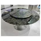 Round Labradorite Coffee Table Tops Gemstone inlay Mosaic Arts Living Room Decor