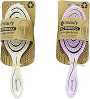 CS Beauty Detangle Hair Brush Eco Friendly Pink and Oatmeal 2 Pack Plus Healthpoint Hair Mask Bundle (Unscented)