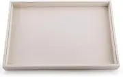 Oirlv linen Jewelry Display Trays Stackable Necklace Bracelet Ring Showcase Display Empty Plate(Pack of 1)