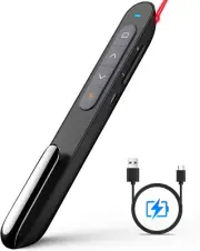 NORWII N76 Wireless Presentation Clickers Rechargeable 100M/330FT, Hyperlink ...