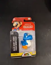 NEW Jakks 2.5” Blue Baby Yoshi World Of Nintendo Super Mario Figure Toy