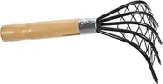 Totority 1Pc Stainless Steel Clam Rake with Net Seafood Digging Tool with Handle Durable Oyster Shell for Easy Cleaning for Beach Use and Quick Seafood Extraction