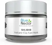 Blue Nectar Detan Face Pack for Glowing Skin | Natural Green Tea Cleansing Mask for Blackheads | Volcanic Clay Mask for Women and Men (13 Herbs, 50g)