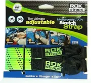 ROK Strap Adjustable Motorcycle Stretch 18-60 2-Pk - Lime Green