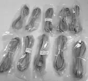 10-Pack NEW 7' Silver Satin 4 Pin Line Cord for Nortel Norstar Meridian phone