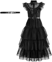 Wednesday Addams Cosplay Costume For Carnival Halloween Costume Party For Girl