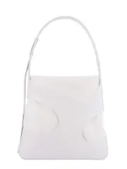 [Ferragamo] Ferragamo-Shoulder Bag In Leather And Canvas With Cut-Out Details-Uomo OS